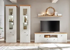 OTTO home Wohnwand »Westminster, Anbauwand im Landhausstil, Komplettset, Wohnzimmer-Set« Set, 4 Stk. tlg.
