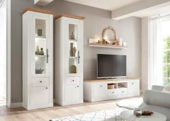 OTTO home Wohnwand »Westminster, Anbauwand im Landhausstil, Komplettset, Wohnzimmer-Set« Set, 4 Stk. tlg.