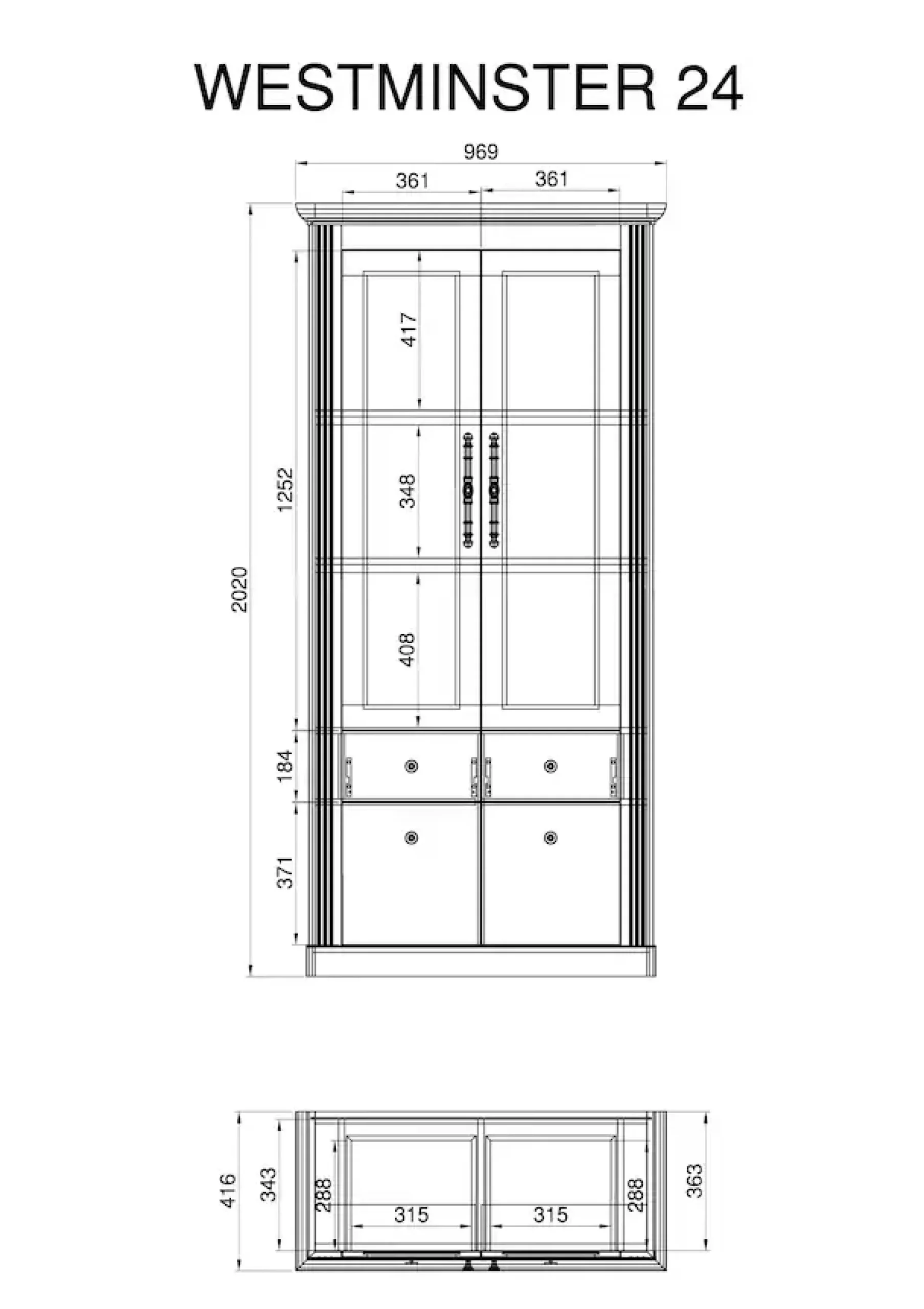 OTTO home Wohnwand »Westminster, Anbauwand im Landhausstil, Komplettset, Wohnzimmer-Set« Set, 3 Stk. tlg.