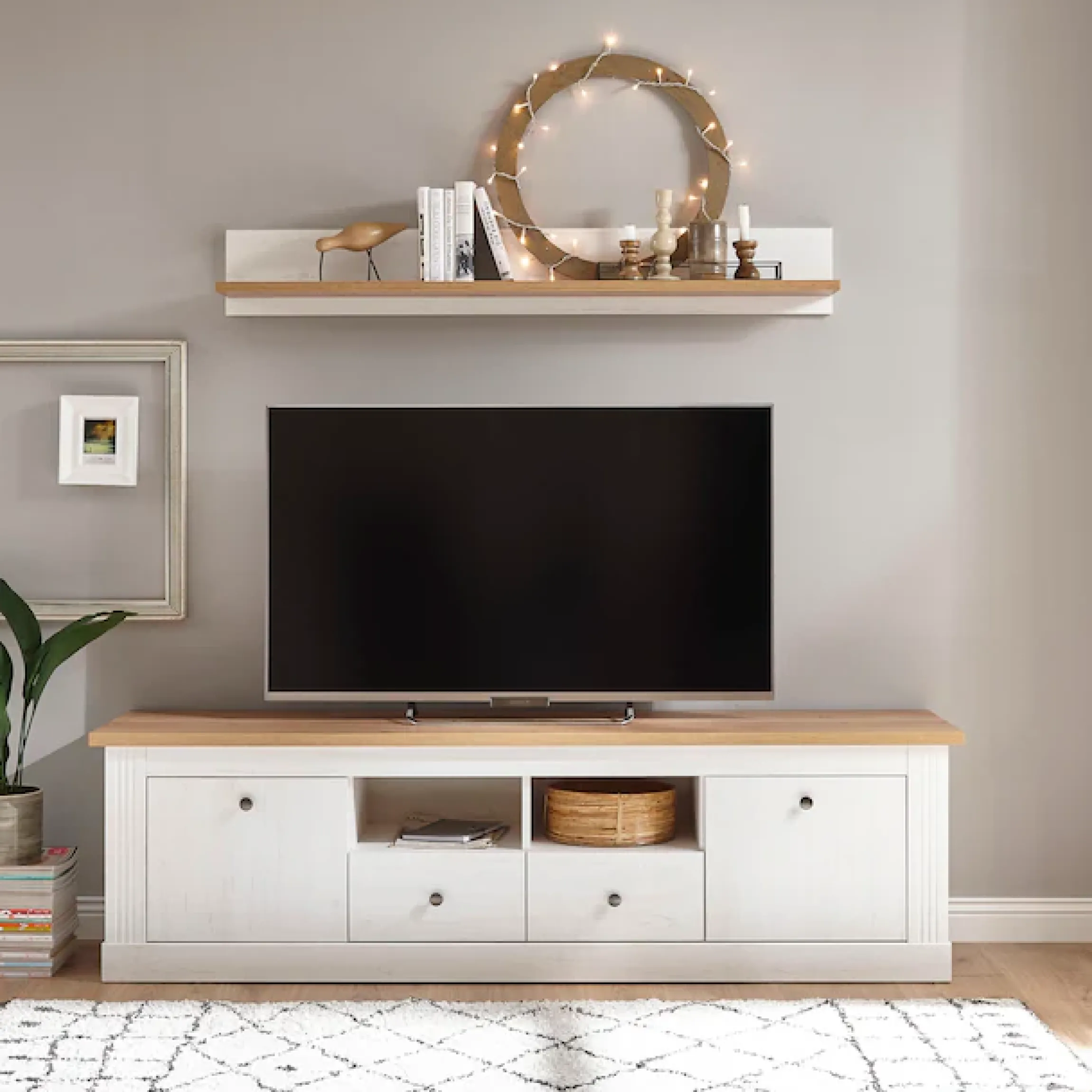OTTO home Wohnwand »Westminster, Anbauwand im Landhausstil, Komplettset, Wohnzimmer-Set« Set, 2 Stk. tlg.