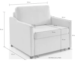 OTTO home XXL-Sessel »Anella« mit Cord-Bezug, mit Schlaffunktion, frei im Raum stellbar