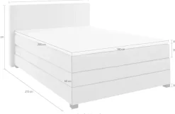 OTTO products Boxspringbett »Peetu« Taschenfederkern-Matratze, in 4 Breiten und 4 Farben, incl. Topper