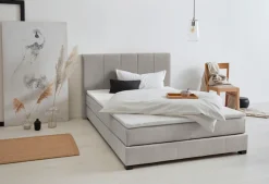 OTTO products Boxspringbett »Peetu« Taschenfederkern-Matratze, in 4 Breiten und 4 Farben, incl. Topper