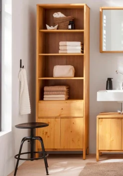 OTTO products Hochschrank »Jorrick« Breite 60 cm, Massivholz Kiefer mit Bio Öl/Wachs behandelt