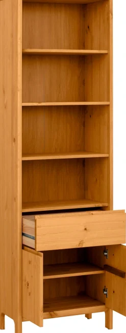 OTTO products Hochschrank »Jorrick« Breite 60 cm, Massivholz Kiefer mit Bio Öl/Wachs behandelt