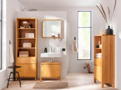 OTTO products Hochschrank »Jorrick« Breite 60 cm, Massivholz Kiefer mit Bio Öl/Wachs behandelt