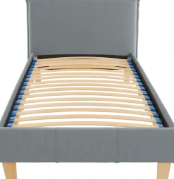 OTTO products Polsterbett »Heddi« in 5 Breiten: von 90cm-200cm,Biese am Kopfteil,Strukturstoff