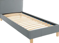 OTTO products Polsterbett »Heddi« in 5 Breiten: von 90cm-200cm,Biese am Kopfteil,Strukturstoff
