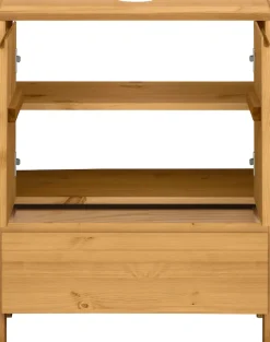 OTTO products Waschbeckenunterschrank »Jorrick« Breite 60 cm, Kiefer mit Bio Öl/Wachs behandelt, Siphonausschnitt