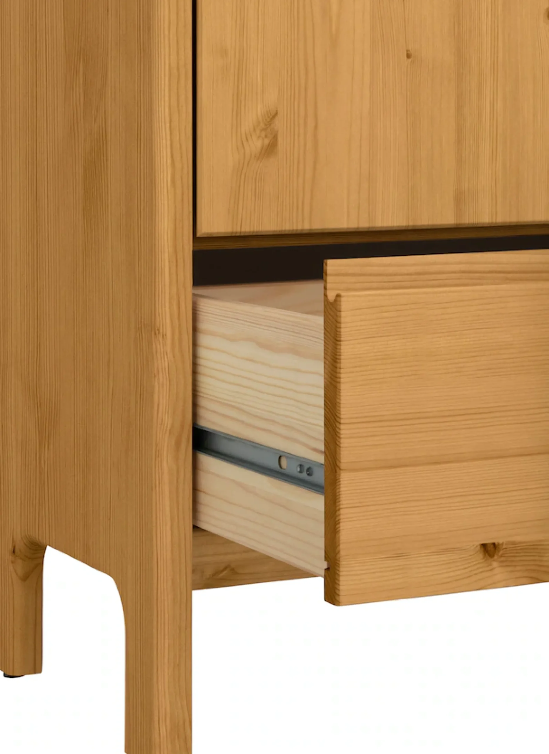 OTTO products Waschbeckenunterschrank »Jorrick« Breite 60 cm, Kiefer mit Bio Öl/Wachs behandelt, Siphonausschnitt