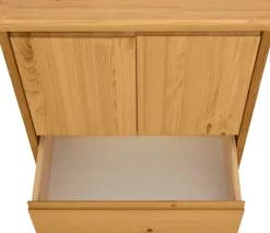 OTTO products Waschbeckenunterschrank »Jorrick« Breite 60 cm, Kiefer mit Bio Öl/Wachs behandelt, Siphonausschnitt