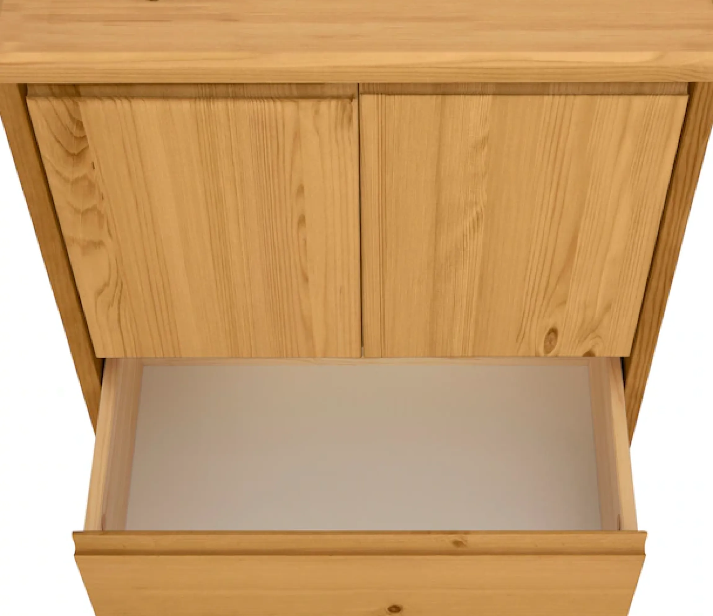 OTTO products Waschbeckenunterschrank »Jorrick« Breite 60 cm, Kiefer mit Bio Öl/Wachs behandelt, Siphonausschnitt