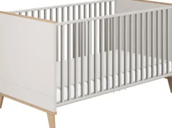 PAIDI Babybett »FIENE 70x140cm in Grau, umbaubares Kinderbett mit Massivholz« Gitterbett 4-fach höhenverstellbar, entnehmbare Sprossen, Juniorbett