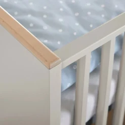 PAIDI Babybett »FIENE 70x140cm in Grau, umbaubares Kinderbett mit Massivholz« Gitterbett 4-fach höhenverstellbar, entnehmbare Sprossen, Juniorbett