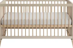PAIDI Babybett »JONTE 70x140cm in Beige, umbaubares Kinderbett mit Massivholz« Gitterbett 4-fach höhenverstellbar, entnehmbare Sprossen, Juniorbett