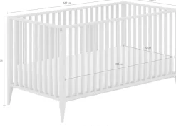 PAIDI Babybett »MILA & BEN Steiff by PAIDI, 70x140cm, Buche Massivholz, Kinderbett« inkl. Lattenrost, Gitterbett höhenverstellbar, entnehmbare Sprossen