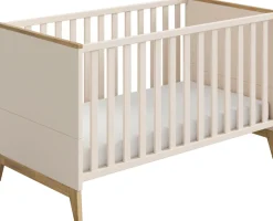 PAIDI Babybett »STIENE 70x140cm in Beige oder Grau, umbaubares Bett mit Massivholz« Gitterbett 4-fach höhenverstellbar, entnehmbare Sprossen, Kinderbett