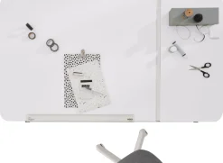 PAIDI Büromöbel-Set »Kinderschreibtisch & Drehstuhl in Weiß, mitwachsend & ergonomisch« Spar-Set, 130x70 cm Schülerschreibtisch, Kinderstuhl in Blau/Rosa,stufenlos höhenverstellbar, neigbare Tischplatte, Schulstarter-Set