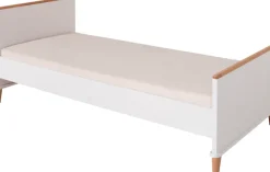 PAIDI Einzelbett »LOTTE & FYNN Steiff by PAIDI, 90x200cm Jugendliege« Weiß mit Eiche Massivholz, stabiles und langlebiges Bett