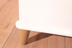 PAIDI Einzelbett »LOTTE & FYNN Steiff by PAIDI, 90x200cm Jugendliege« Weiß mit Eiche Massivholz, stabiles und langlebiges Bett