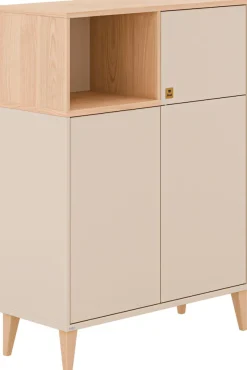 PAIDI Highboard »MILA & BEN Steiff by PAIDI in Beige,3 Türen mit Push-to-open« stabiles Regal mit Massivholz-Füßen, Standregal, geprüfte Qualität