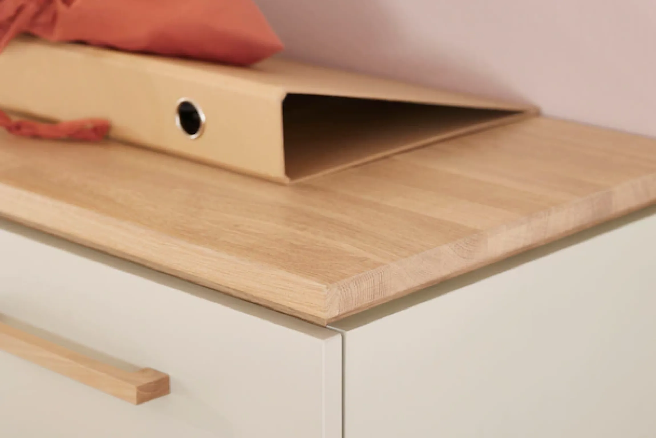 PAIDI Highboard »STIENE in Beige oder Grau, 2 Schubladen und 2 Türen mit Soft-Close« B/H/T ca. 95/123/40cm,stabiles Regal mit Massivholz, Standregal, geprüfte Qualität