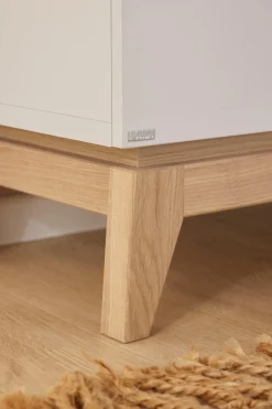 PAIDI Highboard »STIENE in Beige oder Grau, 2 Schubladen und 2 Türen mit Soft-Close« B/H/T ca. 95/123/40cm,stabiles Regal mit Massivholz, Standregal, geprüfte Qualität