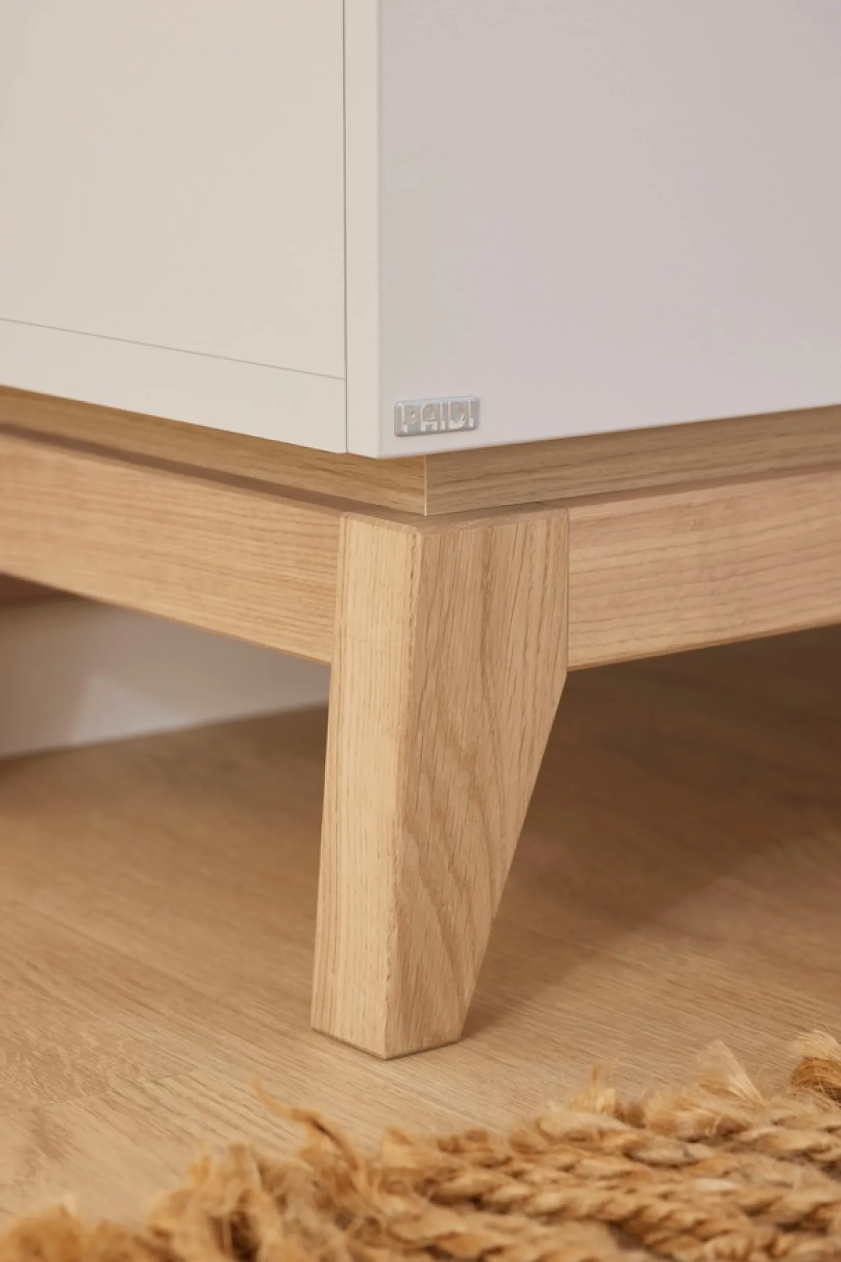 PAIDI Highboard »STIENE in Beige oder Grau, 2 Schubladen und 2 Türen mit Soft-Close« B/H/T ca. 95/123/40cm,stabiles Regal mit Massivholz, Standregal, geprüfte Qualität