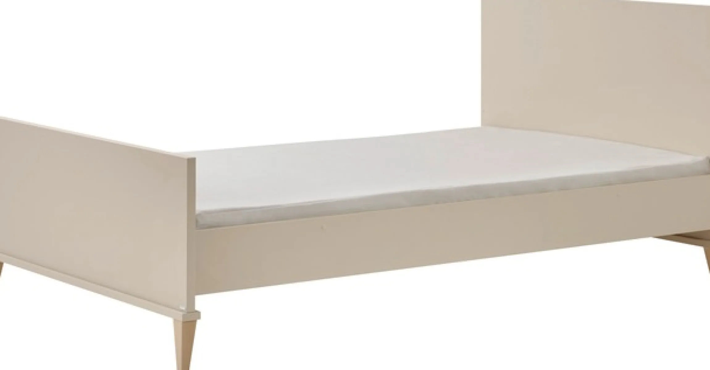 PAIDI Kinderbett »JONTE 120x200cm, Jugendbett in Beige« B/H/T ca. 209/96/126cm, Cashmere-Beige,zeitloses & langlebiges Einzelbett, Massivholz-Füße