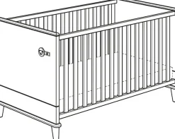 PAIDI Kinderbett »LOTTE & FYNN Steiff by PAIDI, Weiß mit Eiche Massivholz« inkl. Lattenrost, umbaubares Gitterbett, 4-fach höhenverstellbar
