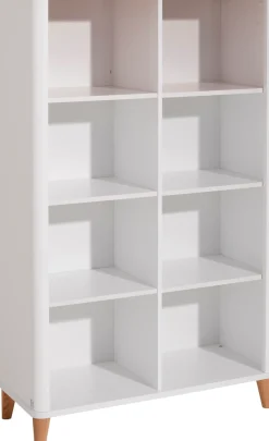 PAIDI Kinderregal »LOTTE & FYNN Steiff by PAIDI, 8 offene Fächer, 96cm Breite« Lotte & Fynn,Highboard, Weiß mit Eiche Massivholz, stabiles und langlebiges Regal