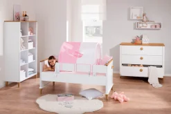 PAIDI Kinderregal »LOTTE & FYNN Steiff by PAIDI, 8 offene Fächer, 96cm Breite« Lotte & Fynn,Highboard, Weiß mit Eiche Massivholz, stabiles und langlebiges Regal