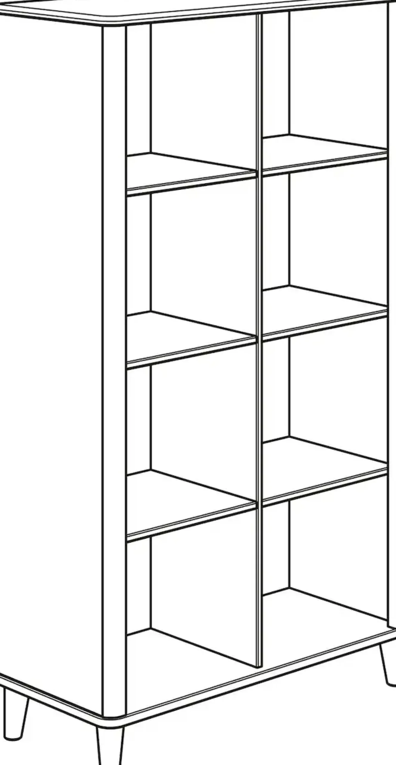 PAIDI Kinderregal »LOTTE & FYNN Steiff by PAIDI, 8 offene Fächer, 96cm Breite« Lotte & Fynn,Highboard, Weiß mit Eiche Massivholz, stabiles und langlebiges Regal