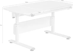 PAIDI Kinderschreibtisch »DIEGO CURVED GT, Schülerschreibtisch, ergonomisch, mitwachsend« stufenlos höhenverstellbar, geteilte Tischplatte neigbar