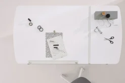 PAIDI Kinderschreibtisch »DIEGO CURVED GT, Schülerschreibtisch, ergonomisch, mitwachsend« stufenlos höhenverstellbar, geteilte Tischplatte neigbar