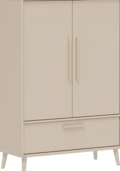 PAIDI Kleiderschrank »EEFJE in Beige mit Schublade und Türen, verschiedene Ausführungen« B/H/T ca. 95-123/139-204/41-57cm, mit 2 oder 3 Türen + Tiny-Variante,stabiler Drehtürenschrank aus Holz, mit Soft-Close-Funktion