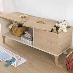 PAIDI Lowboard »MILA & BEN Steiff by PAIDI in Beige,3 Türen mit Push-to-open« stabiles Regal mit Massivholz-Füßen, Standregal, geprüfte Qualität
