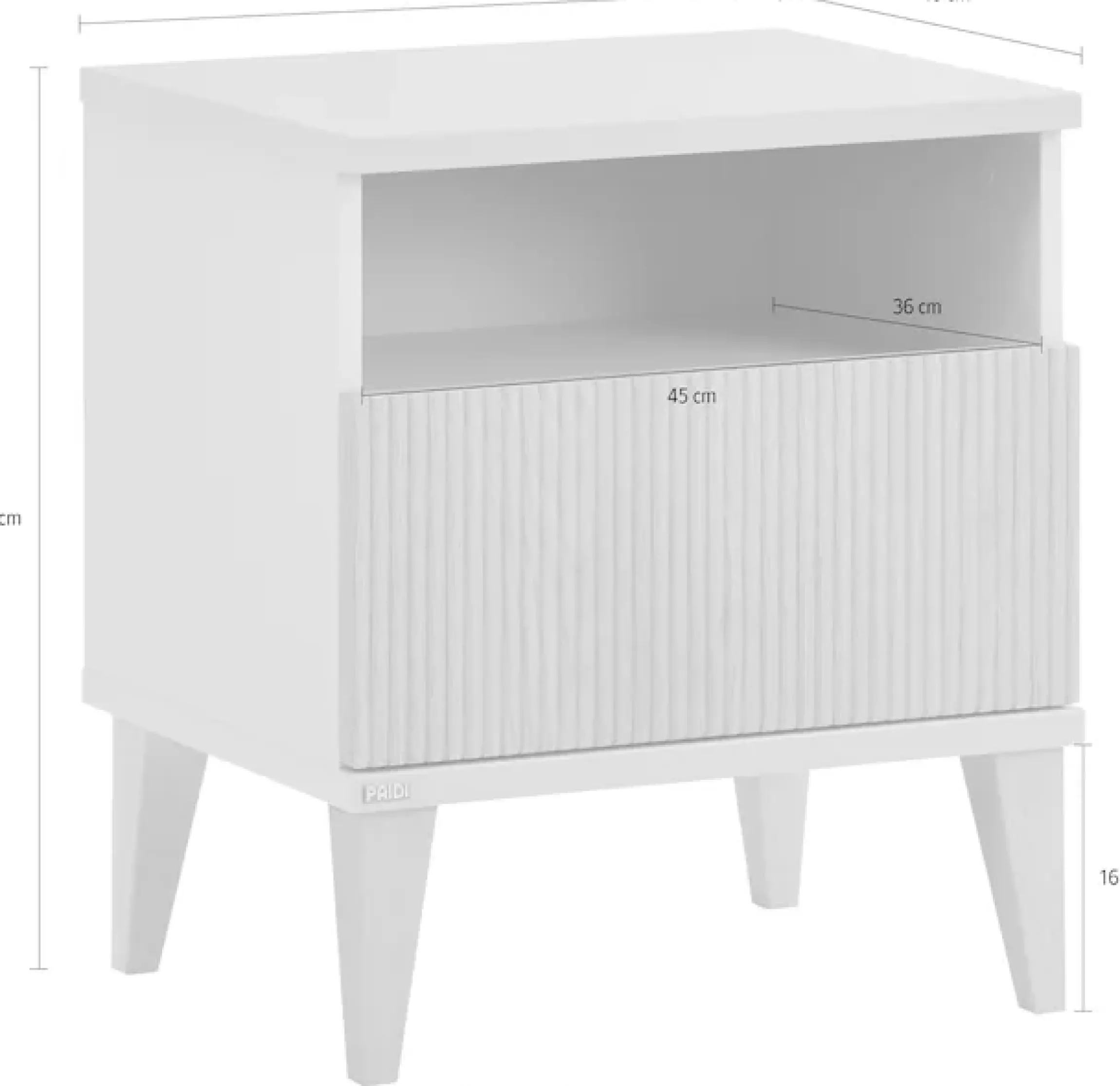 PAIDI Nachtkommode »JONTE in Beige, Schublade mit Soft-Close« B/H/T ca. 48/55/40cm, Cashmere-Beige/Light Oak,moderner & stabiler Nachttisch mit Massivholz-Füßen