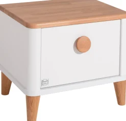PAIDI Nachtkommode »LOTTE & FYNN Steiff by PAIDI, Schublade mit Soft-Close« langlebiger Nachttisch in Weiß mit Eiche Massivholz