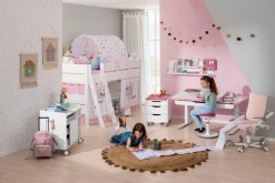 PAIDI Schreibtisch »TEENIO GT in verschiedenen Ausführungen, mitwachsend & ergonomisch« B/H/T ca. 130/53-79/75 cm, Kreideweiß,höhenverstellbarer Schülerschreibtisch, Platte bis 14° neigbar