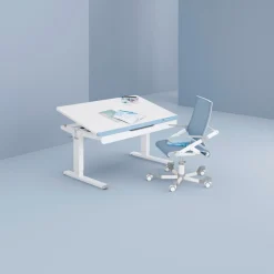 PAIDI Schreibtisch »TEENIO in verschiedenen Ausführungen, mitwachsend & ergonomisch« B/H/T ca. 120/53-79/75 cm, Kreideweiß,höhenverstellbarer Schülerschreibtisch, Platte bis 14° neigbar