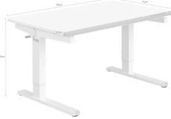 PAIDI Schreibtisch »TEENIO in verschiedenen Ausführungen, mitwachsend & ergonomisch« B/H/T ca. 120/53-79/75 cm, Kreideweiß,höhenverstellbarer Schülerschreibtisch, Platte bis 14° neigbar