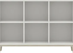 PAIDI Sideboard »CUTIE LEA in Weiß, 6 offene Fächer« B/H/T ca. 123/88/38cm, Off-White,modernes & stabiles Regal aus Holz, offenes Standregal