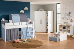 PAIDI Spielbett »TIAGO in verschiedenen Größen und Farben, mit Leiter« Höhe 120 / 160 cm, 120 kg Tragkraft, 5 Jahre Garantie,Rausfallschutz, geprüfte Sicherheit, umbaubares Bett mit Massivholz