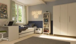 PAIDI Standregal »CUTIE LEA in Weiß mit 4 Fächern, offenes Regal« B/H/T ca. 48/160/38cm, Off-White,praktischer Stauraum für jeden Raum – übersichtlich & funktional