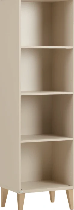 PAIDI Standregal »JONTE in Beige mit offenen Fächern, verschiedene Größen« B/H/T ca. 48-95/164/40cm, Cashmere-Beige,modernes & langlebiges Regal mit Massivholz-Füßen, Highboard