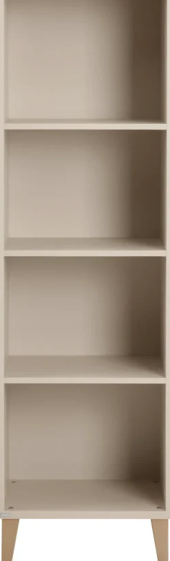 PAIDI Standregal »JONTE in Beige mit offenen Fächern, verschiedene Größen« B/H/T ca. 48-95/164/40cm, Cashmere-Beige,modernes & langlebiges Regal mit Massivholz-Füßen, Highboard
