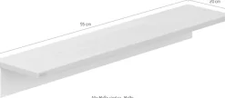 PAIDI Wandregal »FIENE in Scandinavian Wood / Grau, Schweberegal« stabiles Hängeregal aus Holz, 20 Kg Tragkraft, Wandboard, 95cm Breite