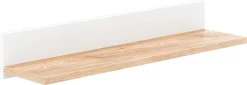 PAIDI Wandregal »YOLANDA in Weiß mit Eiche-Dekor, 90 cm Breite, Schweberegal« stabiles Hängeregal aus Holz, 20 Kg Tragkraft, Wandboard