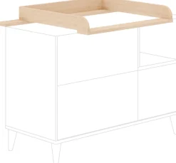 PAIDI Wickelaufsatz »MILA & BEN Steiff by PAIDI, zur Erweiterung der Kommode« Wickelauflage aus Holz mit gerundeten Kanten, geprüfte Sicherheit
